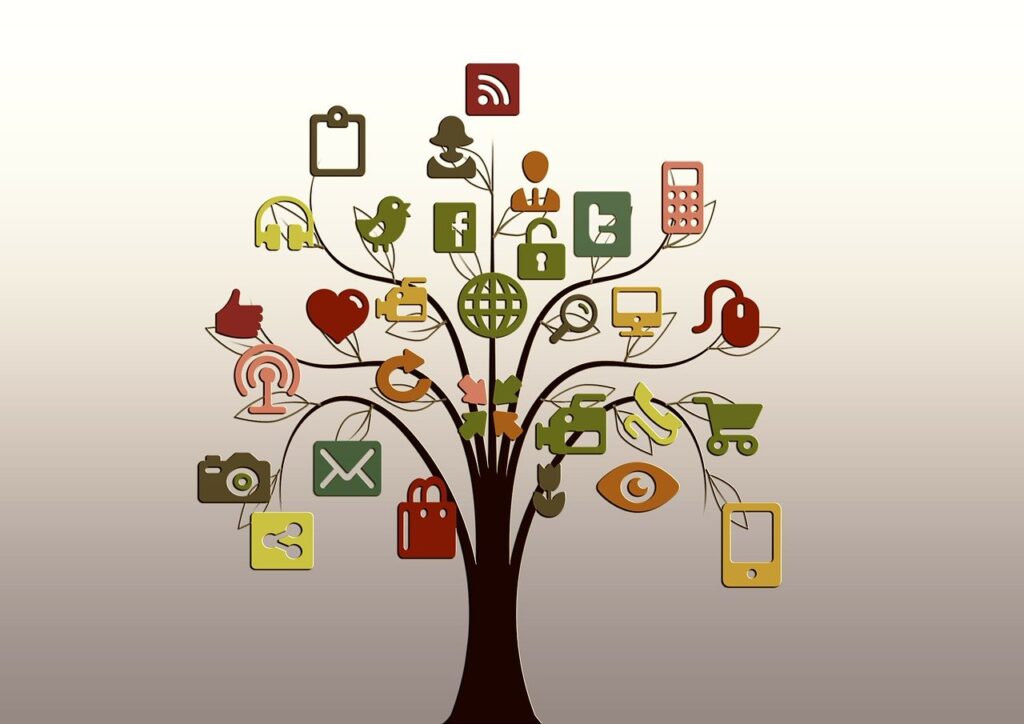 Picture of Tree, symbol of SEO connecting each Marketing Media