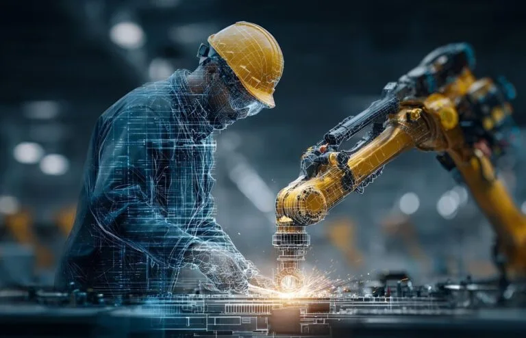 Picture of a Man engineering machine. Rhasko Digital Engineering AI