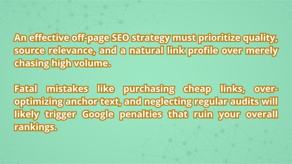 Conclusion for this section - Common Off-Page SEO Mistakes